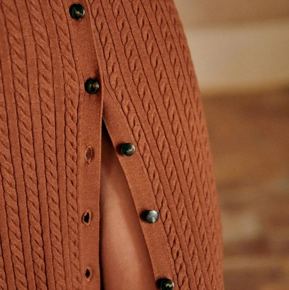 Nwt! Sezane Charlie Midi dress hazelnut - Picture 4 of 13